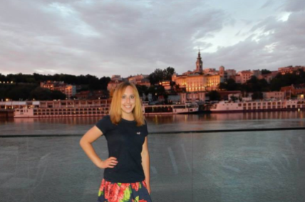 Lauren while participating in an exchange program in Serbia